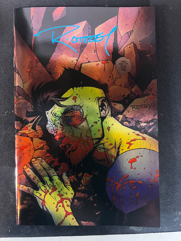 Invincible #1 (Image) — Facsimile Edition — C2E2 Virgin Foil Variant — Signed by Ryan Ottley